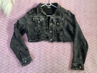 Chaqueta vaquera gris mujer talla M