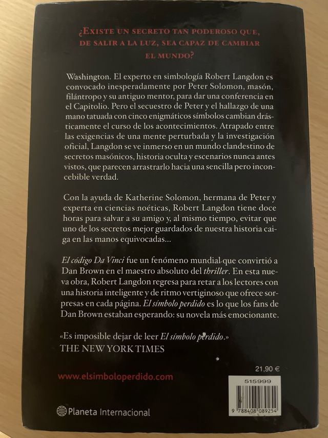 El simbolo perdido (Spanish Edition)