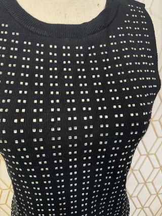 Camiseta sin mangas con brillantes