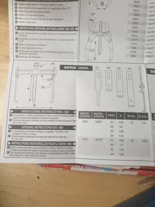 Extractor de poleas Forza 1805