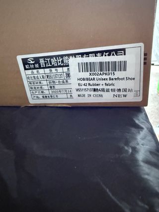 HOBIBEAR Zapatos Barefoot Mujer/Hombre Negros