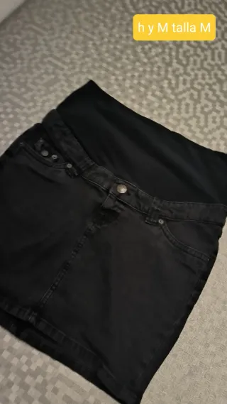 Falda vaquera premamá negra