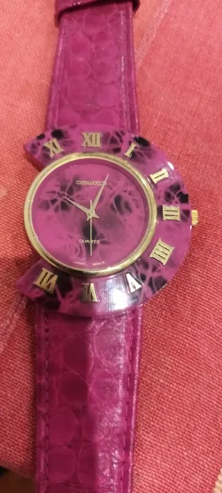 Reloj Caswatch Vintage Mujer Rosa y Dorado