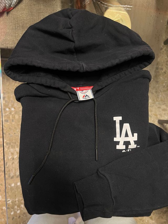 Sudadera Negra Majestic LA Dodgers