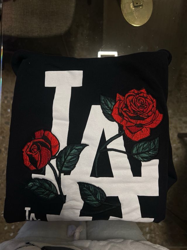 Sudadera Negra Majestic LA Dodgers