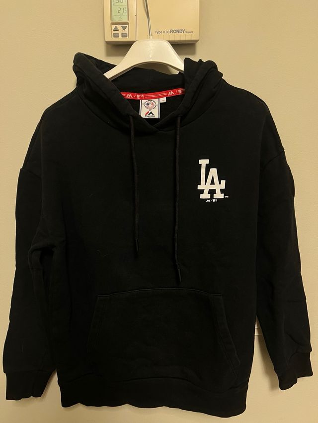 Sudadera Negra Majestic LA Dodgers
