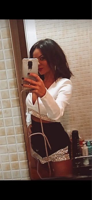 Conjunto Top y Falda Fiesta Brillante