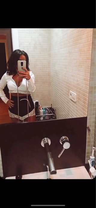 Conjunto Top y Falda Fiesta Brillante