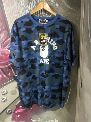 Camiseta BAPE Camuflaje Azul Talla XL