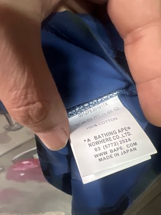 Camiseta BAPE Camuflaje Azul Talla XL