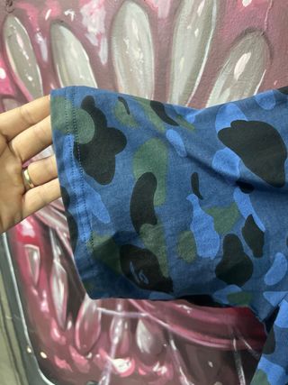 Camiseta BAPE Camuflaje Azul Talla XL