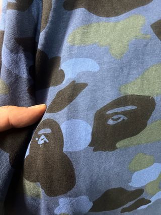 Camiseta BAPE Camuflaje Azul Talla XL