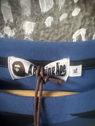 Camiseta BAPE Camuflaje Azul Talla XL