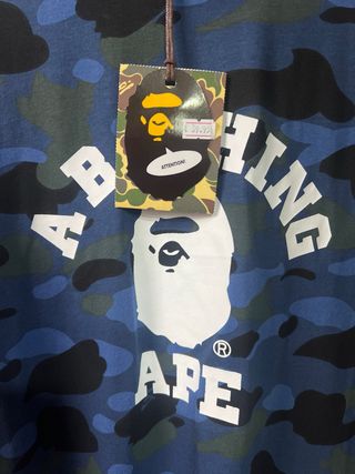 Camiseta BAPE Camuflaje Azul Talla XL