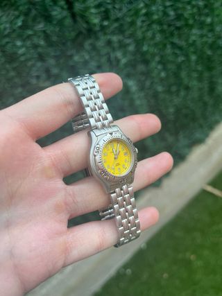 Reloj Calypso Daydate Amarillo y Plateado