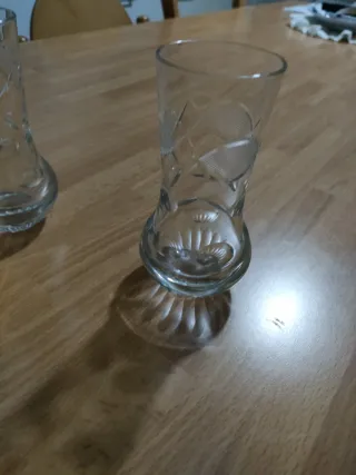 Decanter cristallo molato e 6 bicchieri