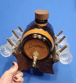 Botellero Cognac con 6 Vasos