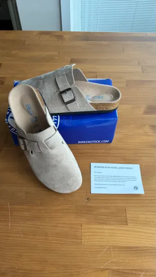 Zuecos Birkenstock Beige Talla 43