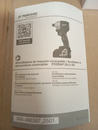 Parkside aornillador Impacto performance completo