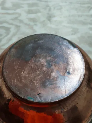 Cachepot in rame lavorato a mano