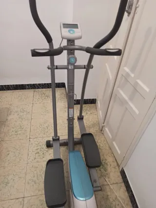 Bicicleta Elíptica Gris y Azul