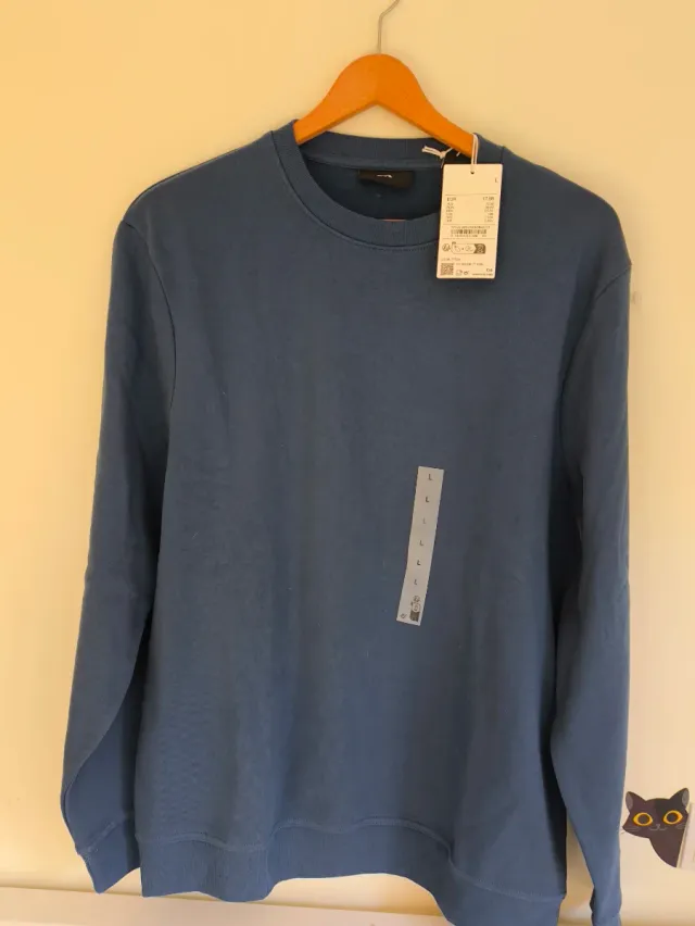 Sudadera unisex azul talla L