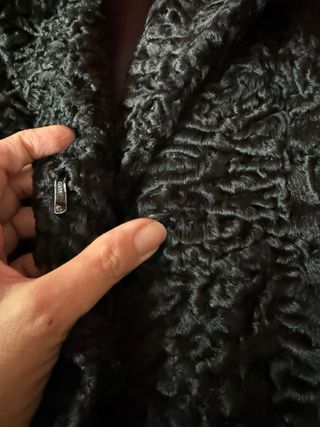 Abrigo Astracán Negro Mujer Talla Única