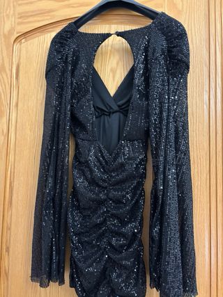 Vestido negro lentejuelas