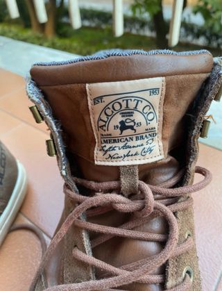 Scarpe uomo ALCOTT alte marroni e grigie