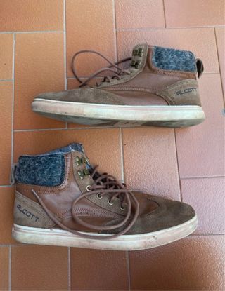 Scarpe uomo ALCOTT alte marroni e grigie