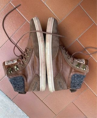 Scarpe uomo ALCOTT alte marroni e grigie