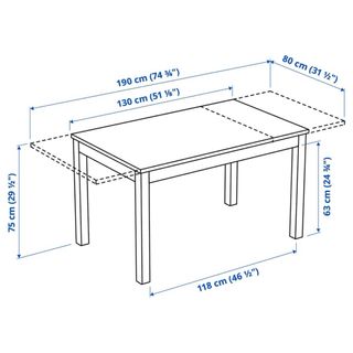Mesa de comedor blanca de madera