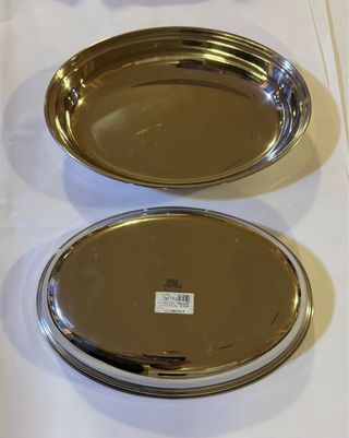 Vaschette ovali IPAC 25 cm Acciaio Inox - Set da 2