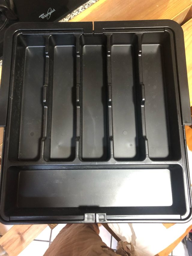 Cubertero Organizador Cajón Plástico Negro