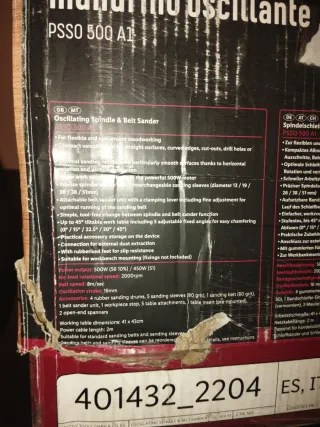 Lijadora de husillo oscilante Parkside PSSO 500 A1