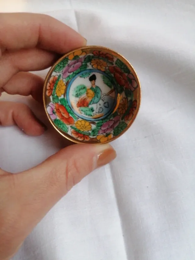 Cuenco decorativo estilo chino cerámica