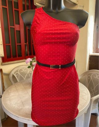 Abito donna rosso scintillante