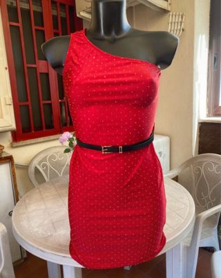 Abito donna rosso scintillante