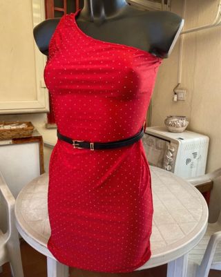 Abito donna rosso scintillante