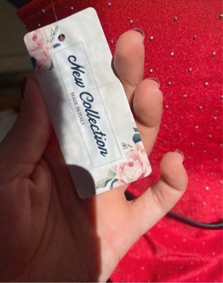 Abito donna rosso scintillante