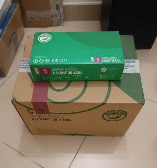 Pack 10 Cajas Guantes Nitrilo Desechables XL.