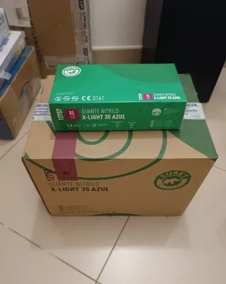 Pack 10 Cajas Guantes Nitrilo Desechables XL.