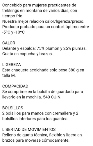 Chaqueta impermeable , cálida