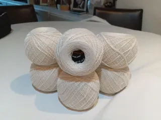 6 ovillos Hilo Algodón Nº12 100gr