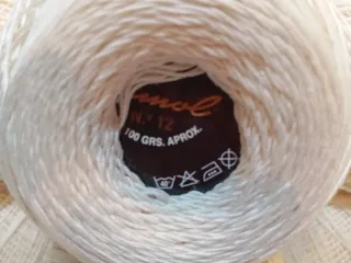 6 ovillos Hilo Algodón Nº12 100gr