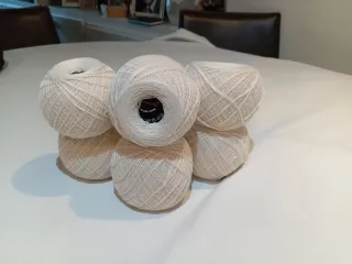 6 ovillos Hilo Algodón Nº12 100gr