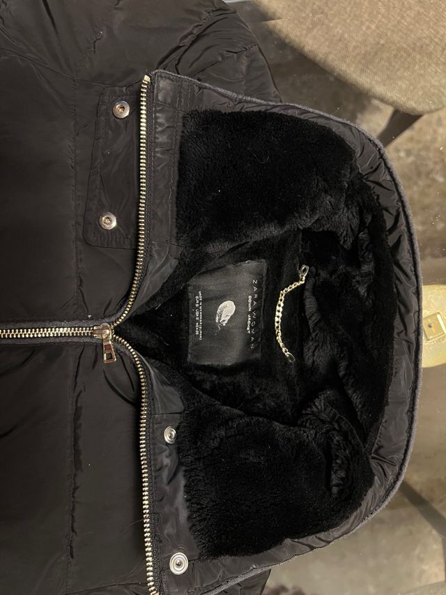 Abrigo Zara Mujer Talla S Negro