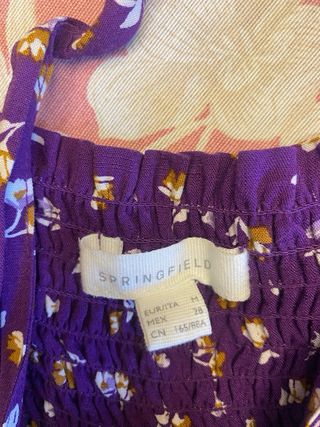 Mono corto floral morado verano