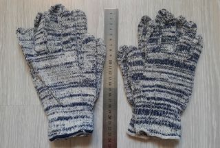 2 Pares Guantes Trabajo Azul/Blanco