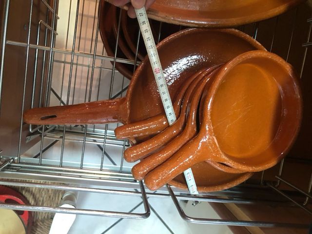 Lote de cazuelas de barro